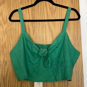 Front tie crop top